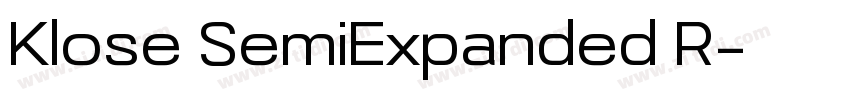 Klose SemiExpanded R字体转换
